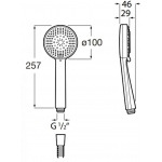Roca Targa B4: 高身面盆、浴缸龍頭及方形淋浴花灑套裝